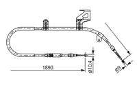 BOSCH 1987477804 Seilzug, Feststellbremse