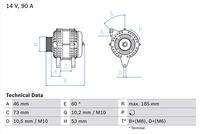 BOSCH 0986040380 Generator