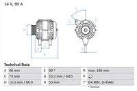 BOSCH 0986040380 Generator