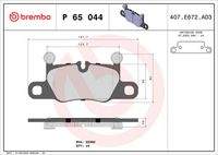 BREMBO P65044 Bremsbelagsatz, Scheibenbremse