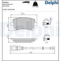 DELPHI LP1911 Bremsbelagsatz, Scheibenbremse