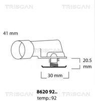 TRISCAN 86209292 Thermostat, Kühlmittel