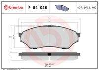 BREMBO P54028 Bremsbelagsatz, Scheibenbremse