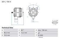 BOSCH 0986085990 Generator