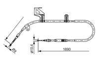 BOSCH 1987477803 Seilzug, Feststellbremse