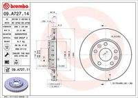 BREMBO 09A72711 Bremsscheibe