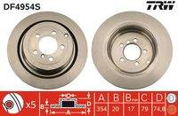 TRW DF4954S Bremsscheibe