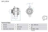 BOSCH 0986081040 Generator