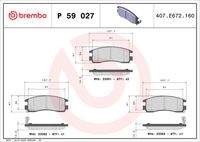 BREMBO P59027 Bremsbelagsatz, Scheibenbremse