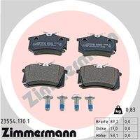 ZIMMERMANN 235541701 Bremsbelagsatz, Scheibenbremse