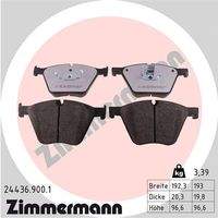 ZIMMERMANN 244369001 Bremsbelagsatz, Scheibenbremse