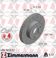 ZIMMERMANN 400365352 Bremsscheibe