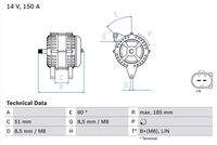 BOSCH 0986048380 Generator