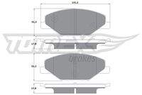 TOMEX Brakes TX1698 Bremsbelagsatz, Scheibenbremse