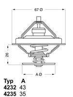 BorgWarner (Wahler) 423580D Thermostat, Kühlmittel