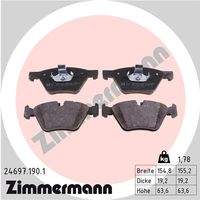 ZIMMERMANN 246971901 Bremsbelagsatz, Scheibenbremse