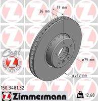 ZIMMERMANN 150348132 Bremsscheibe