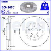 DELPHI BG4967C Bremsscheibe