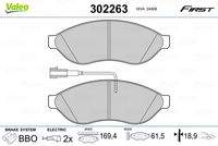 VALEO 302263 Bremsbelagsatz, Scheibenbremse