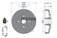 TEXTAR 94036500 Bremstrommel