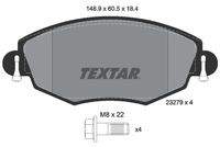 TEXTAR 2327904 Bremsbelagsatz, Scheibenbremse
