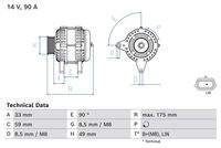 BOSCH 0986085170 Generator