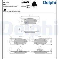 DELPHI LP3700 Bremsbelagsatz, Scheibenbremse