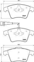 BREMBO P85149 Bremsbelagsatz, Scheibenbremse