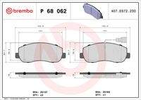 BREMBO P68062 Bremsbelagsatz, Scheibenbremse