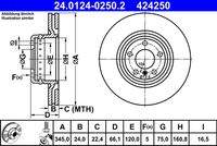 ATE 24012402502 Bremsscheibe