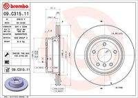 BREMBO 09C31511 Bremsscheibe