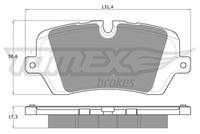 TOMEX Brakes TX1834 Bremsbelagsatz, Scheibenbremse