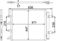 MAHLE AC481000S Kondensator, Klimaanlage