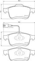 BREMBO P23130 Bremsbelagsatz, Scheibenbremse