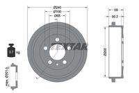 TEXTAR 94023800 Bremstrommel