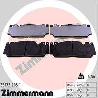 ZIMMERMANN 251332051 Bremsbelagsatz, Scheibenbremse