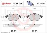 BREMBO P24076 Bremsbelagsatz, Scheibenbremse