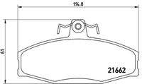 BREMBO P85022 Bremsbelagsatz, Scheibenbremse