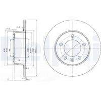 DELPHI BG3681 Bremsscheibe