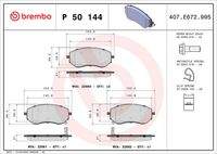 BREMBO P50144 Bremsbelagsatz, Scheibenbremse