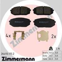 ZIMMERMANN 264931752 Bremsbelagsatz, Scheibenbremse