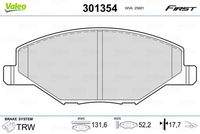 VALEO 301354 Bremsbelagsatz, Scheibenbremse