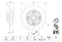 BOSCH 0986479F74 Bremsscheibe