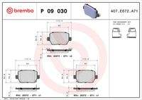 BREMBO P09030 Bremsbelagsatz, Scheibenbremse