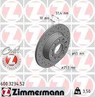 ZIMMERMANN 600323452 Bremsscheibe