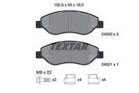 TEXTAR 2455001 Bremsbelagsatz, Scheibenbremse