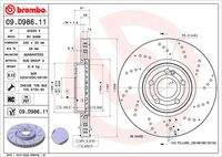 BREMBO 09D98611 Bremsscheibe