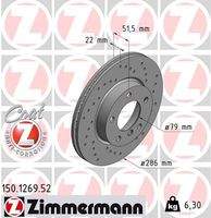 ZIMMERMANN 150126952 Bremsscheibe