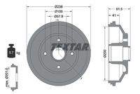 TEXTAR 94043000 Bremstrommel