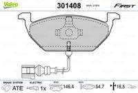 VALEO 301408 Bremsbelagsatz, Scheibenbremse